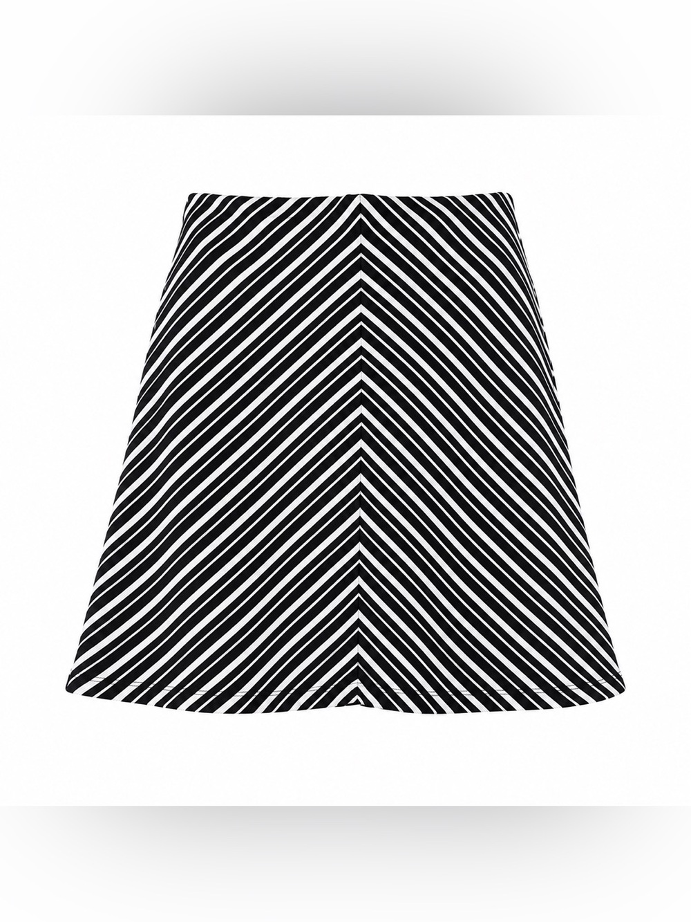 Liz Claiborne Black & White Chevron A-Line Skirt